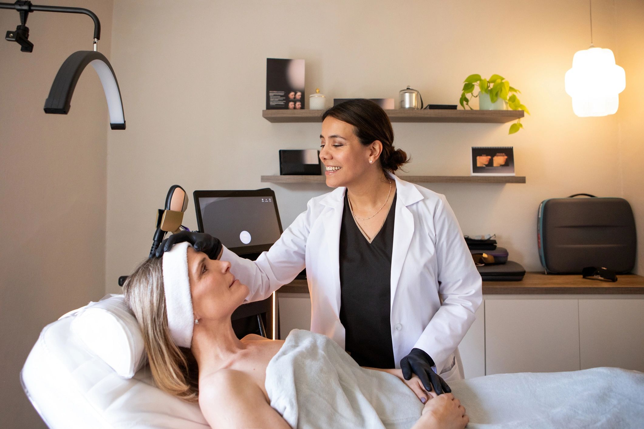 Modern cosmetic clinic treatment room